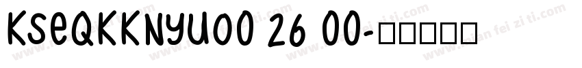 KSEQKKNYUO0 26 00字体转换